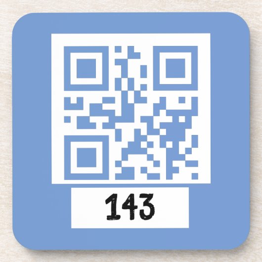 Dessous-de-verre 143 message secret de code QR, décodez-le, dites-l (Devant)