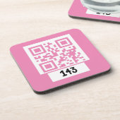 Dessous-de-verre 143 message secret de code QR, décodez-le, dites-l (Côté gauche)
