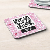 Dessous-de-verre 143 message secret de code QR, dites-le décoder. v (Côté gauche)