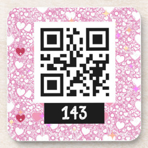 Dessous-de-verre 143 message secret de code QR, dites-le décoder. v