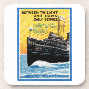 Dessous-de-verre 1910 Détroit à Buffalo Steamship