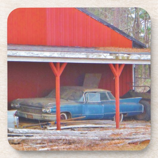 Dessous-de-verre 1960 BLUE SADAND DEVILLE Antique car (Devant)