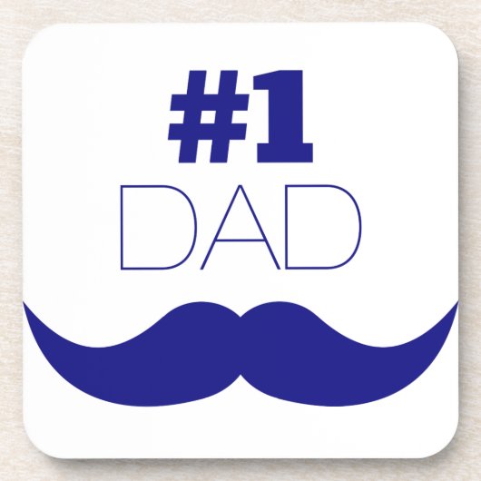 Dessous-de-verre #1 Papa Blue Mustache (Devant)