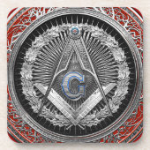 Dessous-de-verre [200] Master Mason - Silver Square & Compass (Devant)