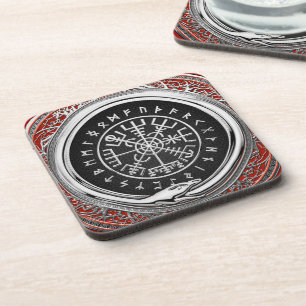 Dessous-de-verre [200] Vegvisir - Viking Silver Magic Runic Compass
