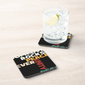 Dessous-de-verre 2014 Love Rocks Peace Art Imprimer (Côté Droit)