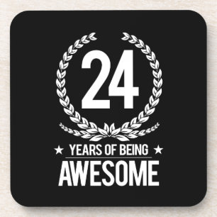 Dessous-de-verre 24ème Anniversaire (24 ans d'être impressionnant