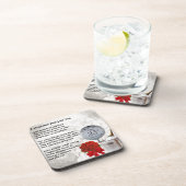 Dessous-de-verre 25ème poème de mari de mariage (Côté Droit)