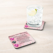 Dessous-de-verre 30ème anniversaire - poème de belle-soeur (Côté Droit)