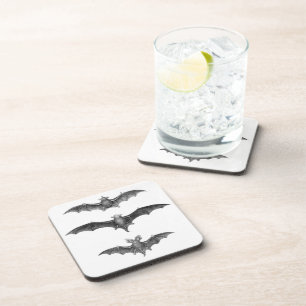 Dessous-de-verre 3 chauves-souris Art Vintage Imprimer Dessous de v