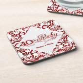 Dessous-de-verre 40e anniversaire de Ruby perruques personnalisées (Côté gauche)