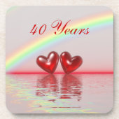 Dessous-de-verre 40e Anniversary Ruby Hearts (Devant)