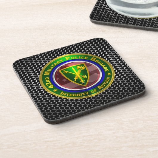 Dessous-de-verre 42e brigade de police militaire « Intégrité de l'a (Côté gauche)