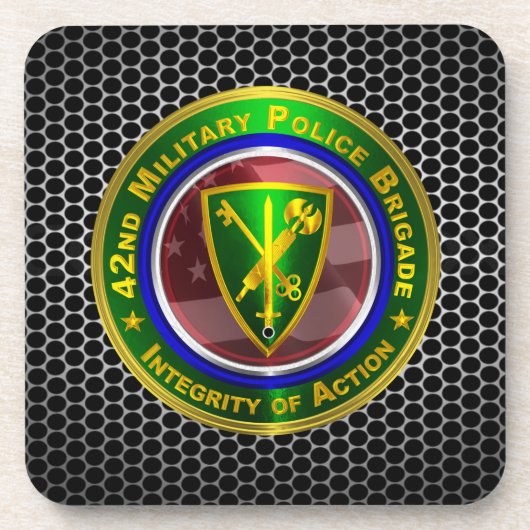 Dessous-de-verre 42e brigade de police militaire "Intégrité de l'ac (Devant)