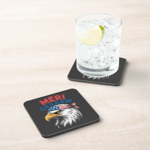 Dessous-de-verre 4 juillet Aigle Liberté Patriotique