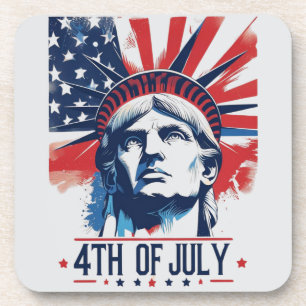 Dessous-de-verre 4 juillet célébration de la fierté patriotique amé