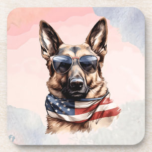 Dessous-de-verre 4 juillet gros chien-70631