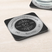 Dessous-de-verre 50e anniversaire de Mariage Cadeaux pour les coupl (Côté gauche)