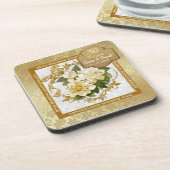 Dessous-de-verre 50e anniversaire du Mariage Floral Gold (Côté gauche)