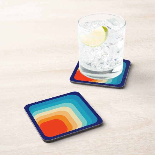 Dessous-de-verre 70s Square Rainbow (Côté Droit)