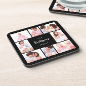 Dessous-de-verre 8 Sections Family Photo in Black Frame (Côté gauche)