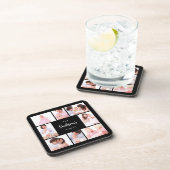 Dessous-de-verre 8 Sections Family Photo in Black Frame (Côté Droit)