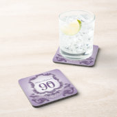 Dessous-de-verre 90e anniversaire Fête personnalisée (Côté Droit)