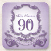 Dessous-de-verre 90e anniversaire Fête personnalisée (Devant)