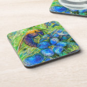 Dessous-de-verre A Bee & Forget-me-not Flowers (Côté gauche)