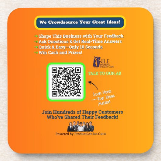 Dessous de verre à boire (Devant)