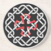 Dessous de verre à boisson en grès métallique roug (Devant)