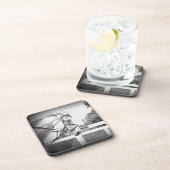 Dessous de verre à cheval gris (Côté Droit)