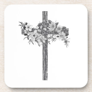 Dessous de verre à croix florale