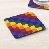 Dessous-de-verre à damiers arc-en-ciel (Côté gauche)