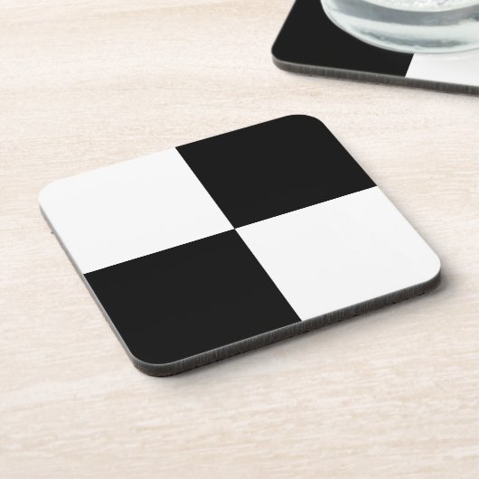 Dessous-de-verre À damiers noir (Côté gauche)