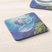 Dessous de verre à dauphins d'eau (Côté gauche)