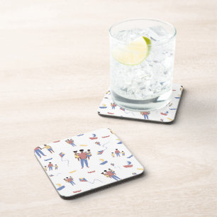 Dessous de verre à dos de liège fête des pères