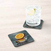 Dessous de verre à éclaboussures orange (Côté Droit)