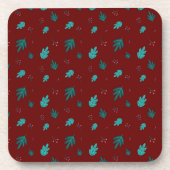 Dessous-de-verre À feuillage persistant Tree Feuilles et Red Holly  (Devant)