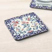 dessous de verre à filigrane de rose (Côté gauche)