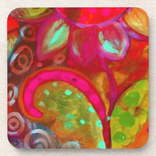 dessous de verre à fleurs (Devant)