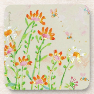 Dessous de verre à fleurs