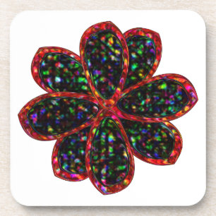 Dessous de verre à fleurs de Parties scintillant n