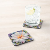dessous de verre à fleurs d'hibiscus blanc (Côté Droit)