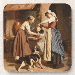 Dessous-de-verre À la laiterie, 1866 (huile sur le panneau)