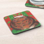 Dessous de verre à liège pour pudding de Noël (Côté gauche)