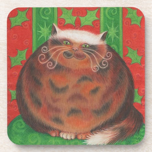 Dessous de verre à liège pour pudding de Noël (Devant)