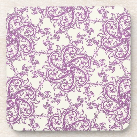 dessous de verre à motif de fleurs médiéval (Devant)