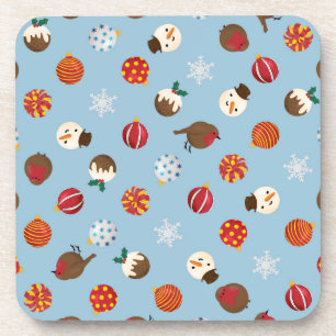Dessous-de-verre À petits pois de Noël