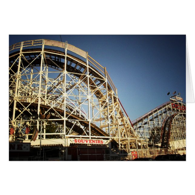 Dessous de verre à rouleaux Cyclone de Coney Islan (Devant horizontal)